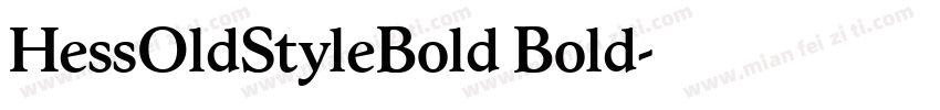 HessOldStyleBold Bold字体转换